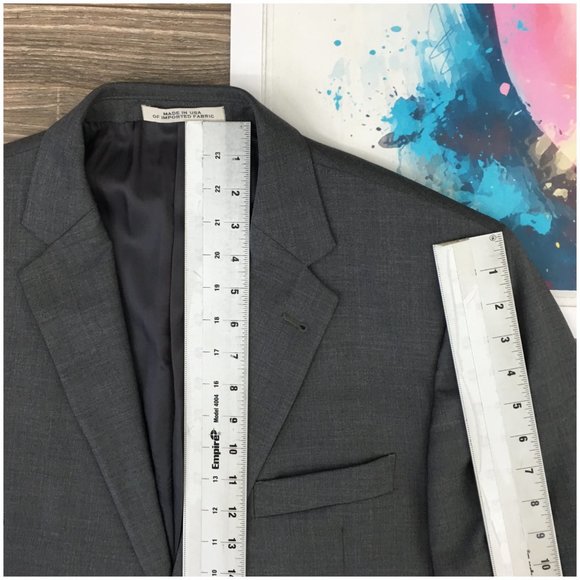 Joseph Abboud Mens Blazer Sport Coat Two Button Jacket Wool 44R Casual Suits USA - Picture 12 of 13